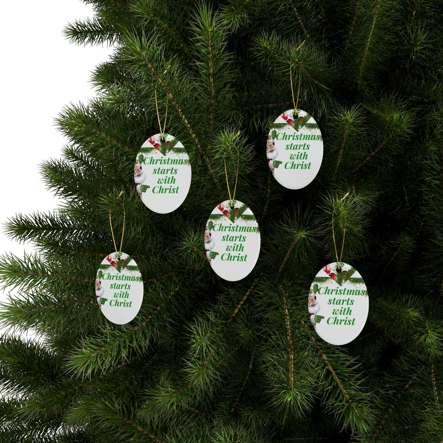 Ceramic Christmas Ornaments (1pcs, 5pcs, 10pcs, 20pcs), Christmas Tree Decoration
