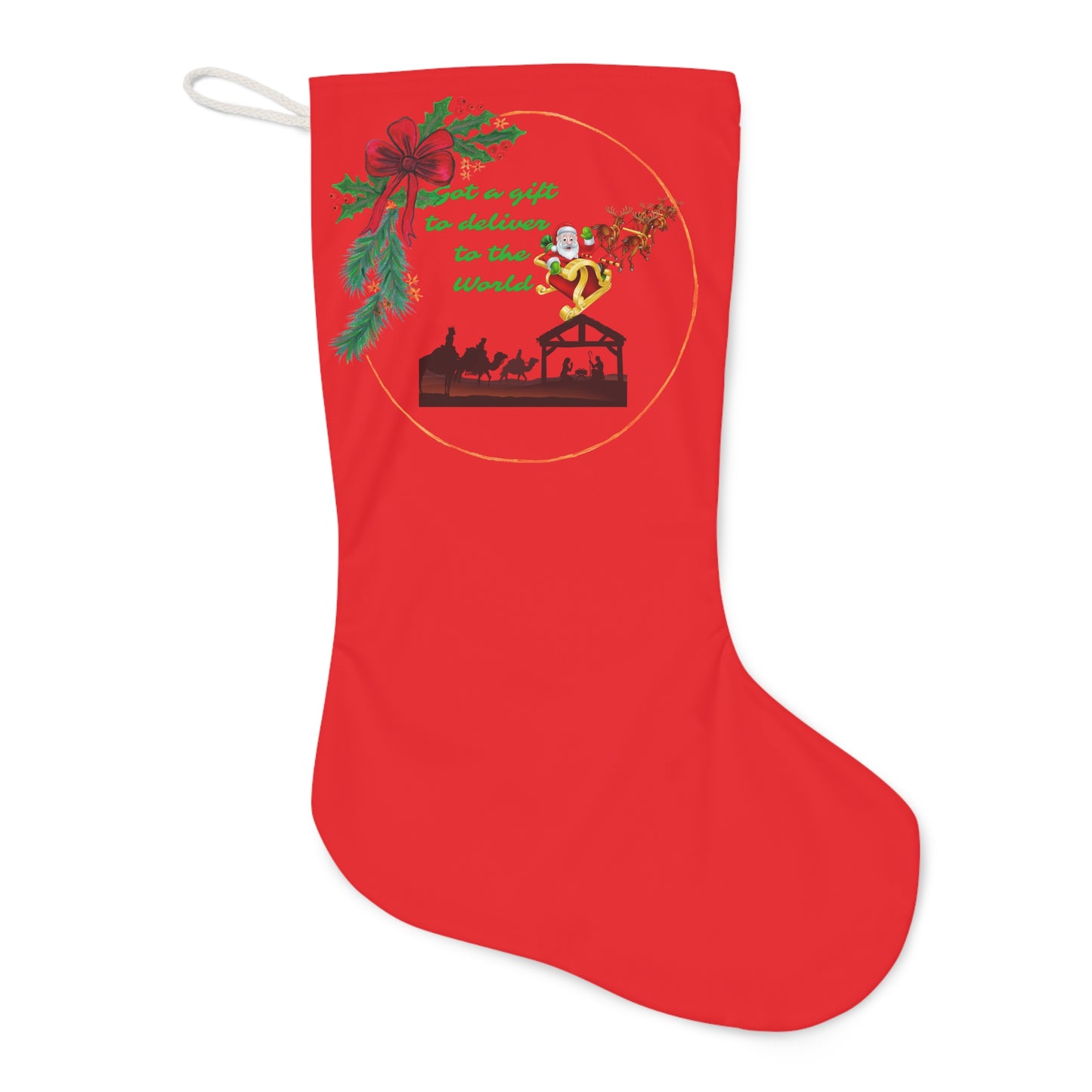 Christmas Stocking, Santa Stocking, Holiday Decor, Fireplace Christmas Stocking