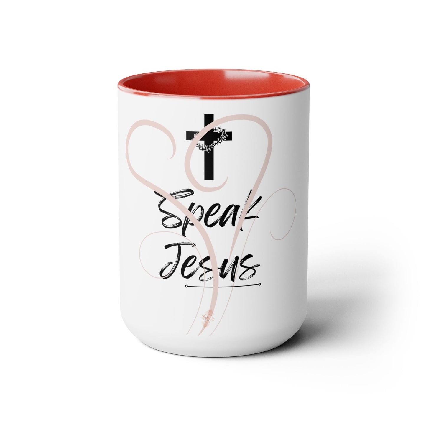 Speak Jesus Two-Tone Coffee Mugs, 15oz