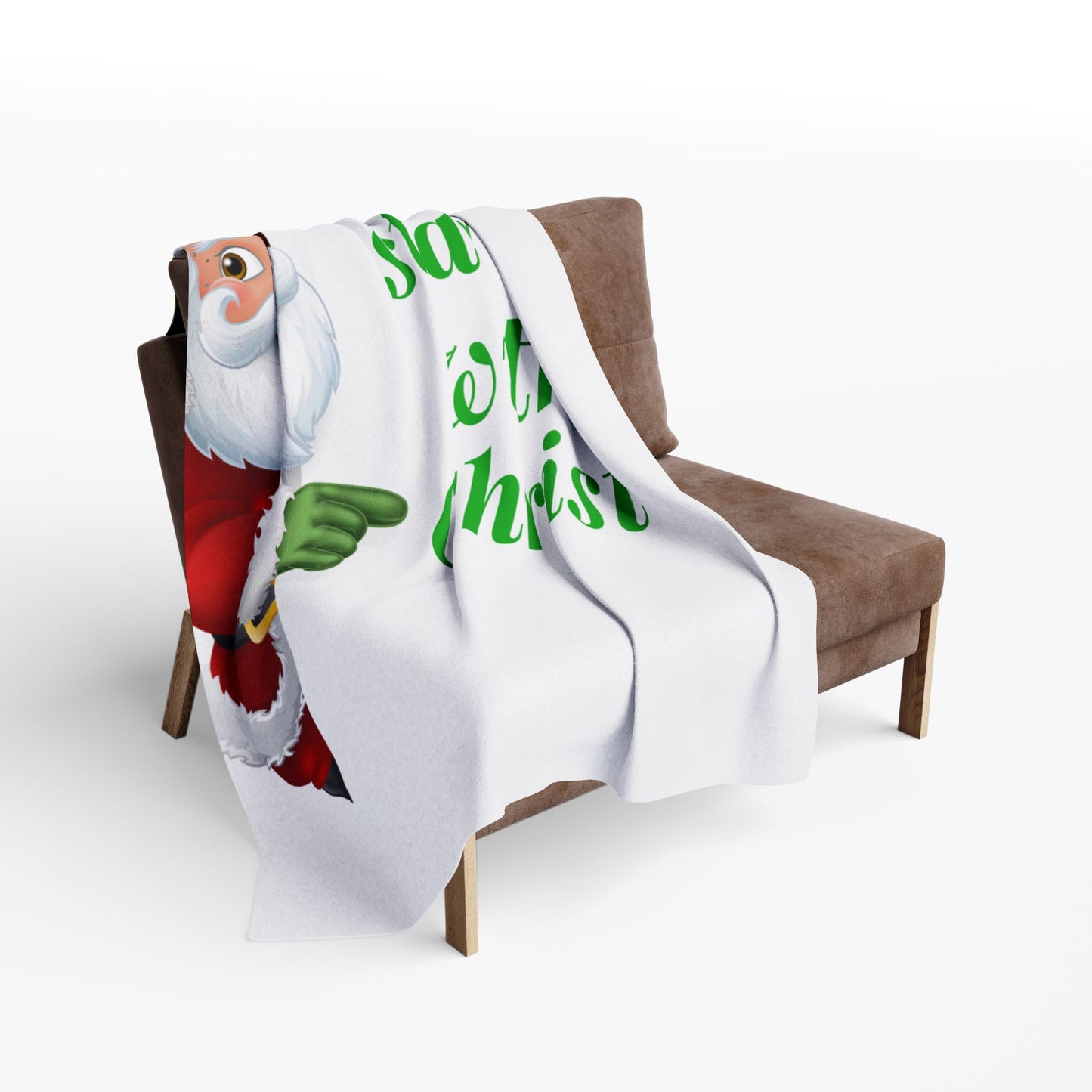 Fleece Blanket , Christmas Starts With Christ Blanket, Santa, Holiday Gift, Faith Gift, Cozy Blanket, Holiday Winter Baby Room Decor