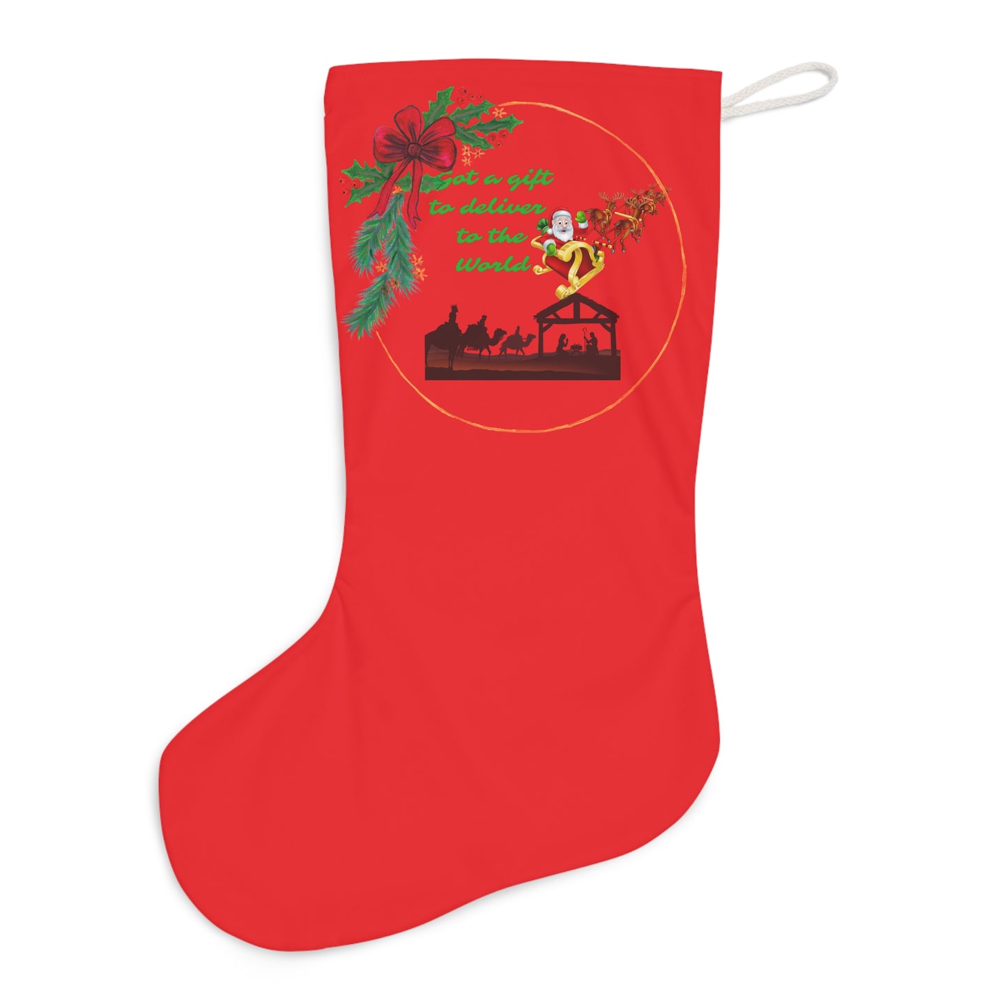 Christmas Stocking, Santa Stocking, Holiday Decor, Fireplace Christmas Stocking