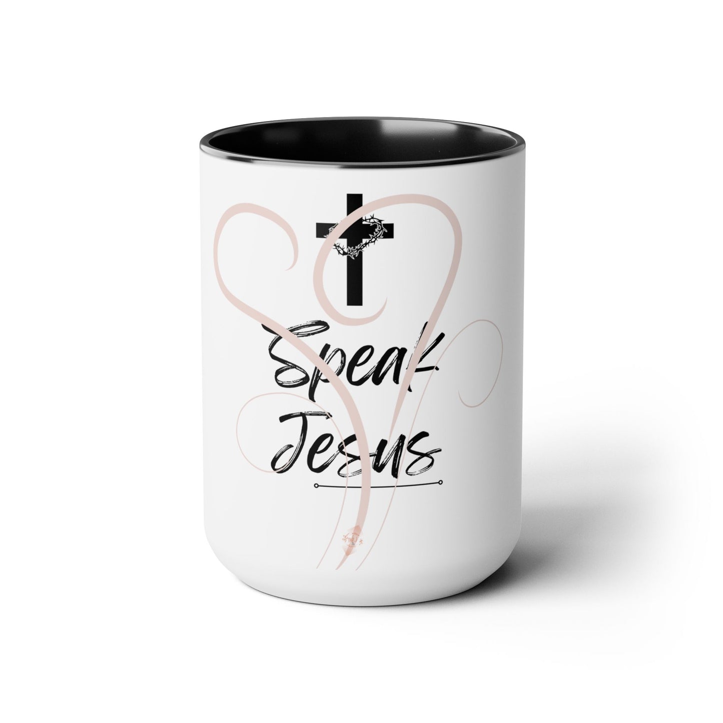 Speak Jesus Two-Tone Coffee Mugs, 15oz